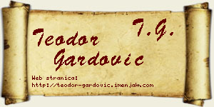Teodor Gardović vizit kartica